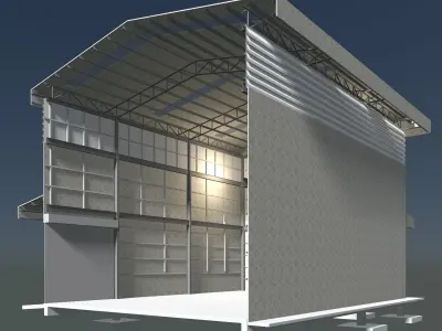 Warehouse in section cut 24i17 3D model