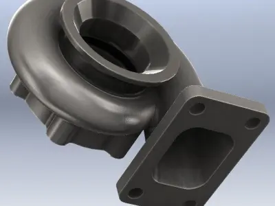 Turbocharger Turbine Housing 3D model
