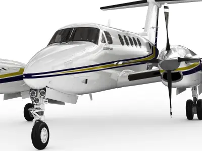 Beechcraft King Air 200 3D model purchase