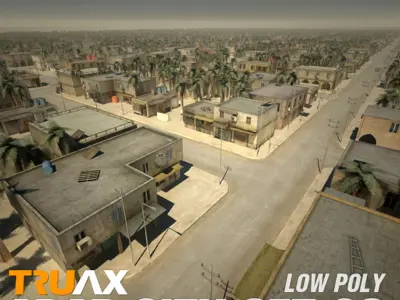 Arab Cityscape Set 02 - Low Poly 3D model