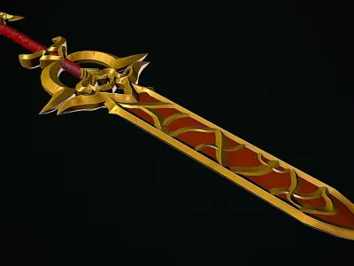 Stylized Sword Low-poly 3D model
