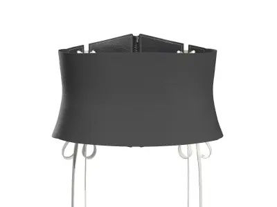 Black Lace-up Bustier 3D model