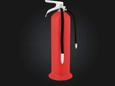 Fire Extinguisher Face  Quirky Safety with Personality 3D model