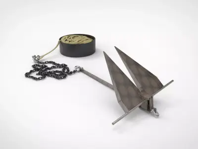 Anchor boat equipment 3D model