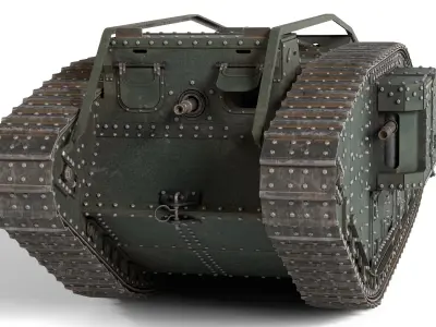 Mark IV Female Tank Low-poly 3D model