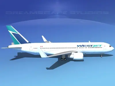 Boeing 767-300 WestJet 3D model