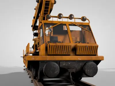 Railway Crane 3D model