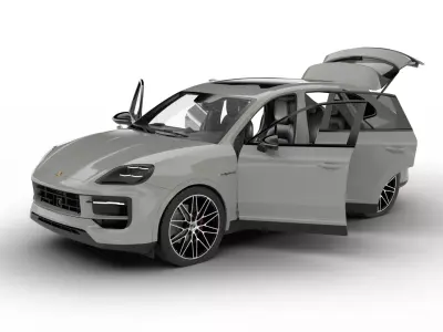 Porsche Cayenne S E-Hybrid Black Edition HQ 2025 3d model 3D model