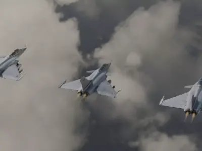 Dassault Rafale Collection Rigged High Resolution Cockpit Free low-poly 3D model