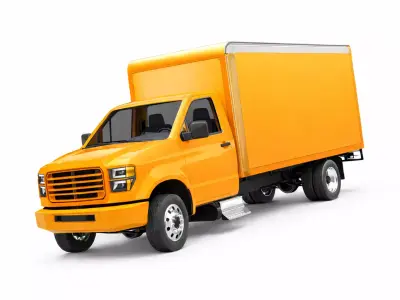Generic Light Duty Box Truck Compact Urban Cargo Vehicle 06 3D model