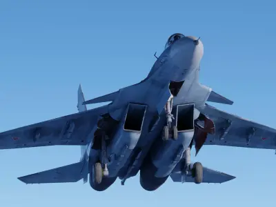 Soukhoi Su-33 Fully-Rigged Animated Game Ready Low-poly 3D model