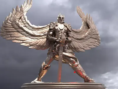 Angel Warrior Sculpture 4 3D model