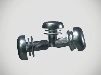 Screw Low-poly 3D model buy