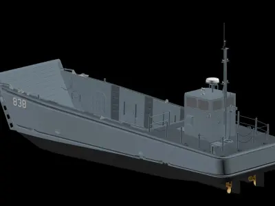 Landing Craft Mechanized LCM-8 Low-poly 3D model