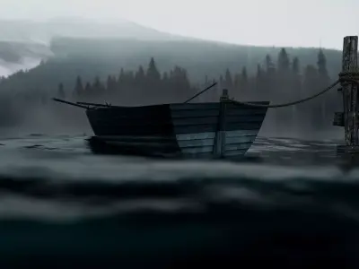 Boat 3D model - Mid Poly Low-poly 3D model