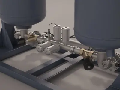 AD 480 Heated purge desiccant air dryer 3D model