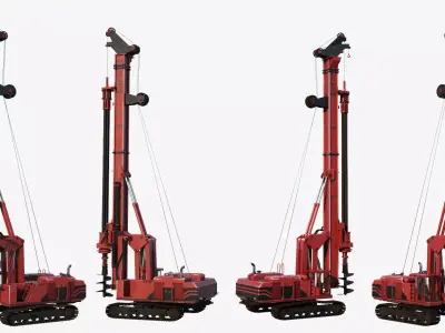 Drilling Rig Game Ready Low-poly 3D model