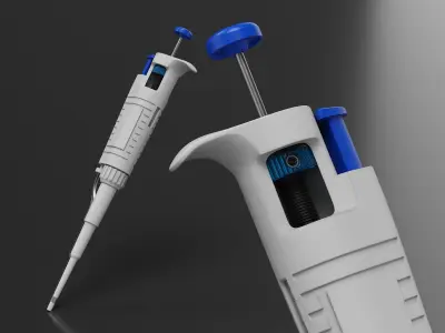  Laboratory Microliter Pipette Blue 