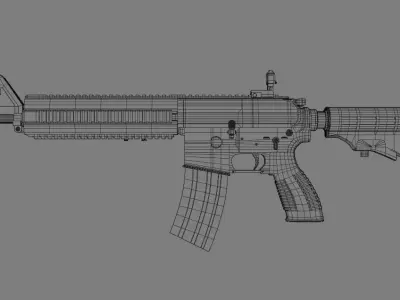 Heckler and Koch HK416 3D model