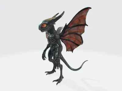 Flying alien 3D model