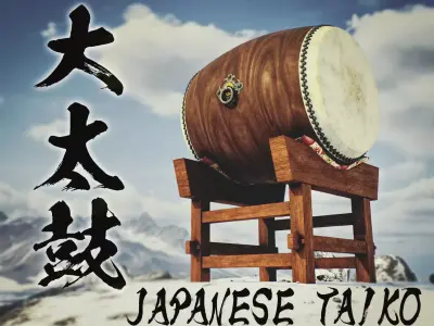 JAPANESE DRUM 3D model