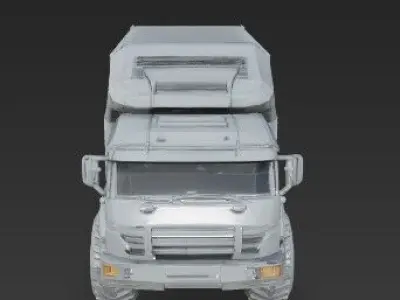 3D Printable Modern Military Logistics Truck Model 3D print model