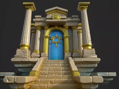 Temple of Radiance Low-poly 3D model