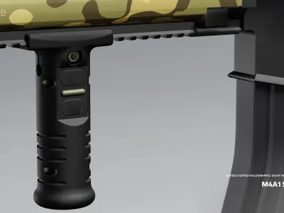 M4A1 SOPMOD Rifle with EOTech G33 Combo 3D model