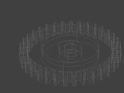 3D gear Low-poly 3D model