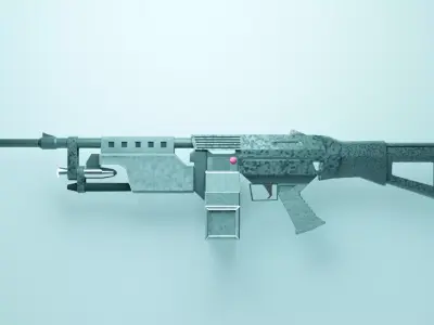 Sci-Fi Machine Gun 3d Model 3D model