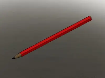 Wooden Pencil Free 3D model