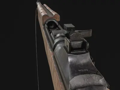 M1 Carbine Low-poly 3D model