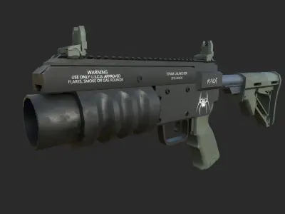 Havoc Grenade Launcher  Low-poly 3D model
