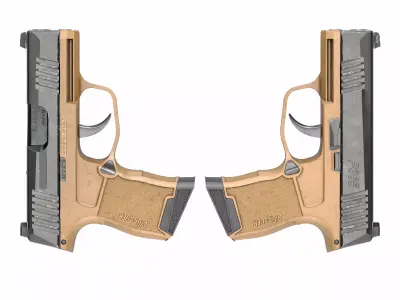 Sig Sauer P365 FDE Pistol Low-poly 3D model