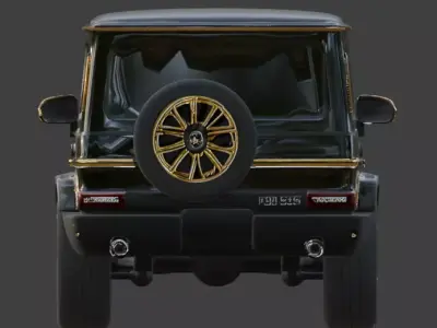 Luxury Gold and Black Off-Road Jeep 3D Model V03 Low-poly 3D model