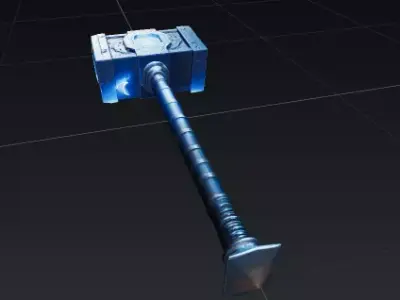 Hammers Elemental Pack Game Ready 3D Weapons Low-poly 3D model