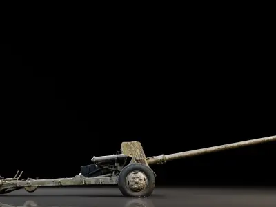 Soviet Artillery Gun 3D model