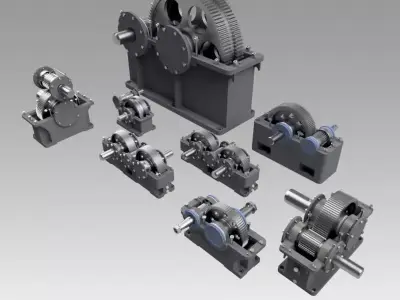 Gearbox set 3D model