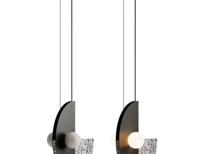 Regina Iron pendant lamp by Robin 3D model