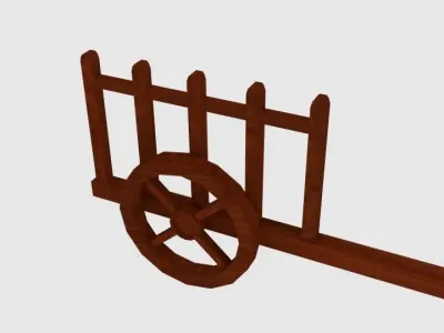 Leslie Cart Low-poly 3D model