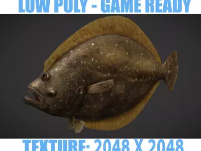 Sea Fish Low-poly 3D model get