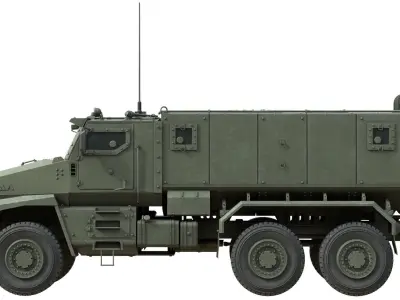 Ural Typhoon 63095 MRAP Standard Low-poly 3D model