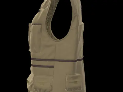 War Gaming Vest Suite for Game Character 3D model