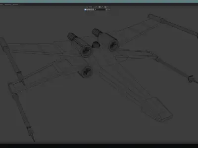 X-Wing star wars x - wing fighter Free low-poly 3D model