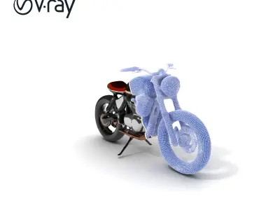 Classic Motorcycle Model Pack with PBR Textures Low-poly 3D model