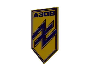 Emblem of the Azov Battalion 3D model