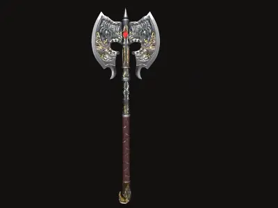 Fantasy Weapon Axe V04 Low-poly 3D model