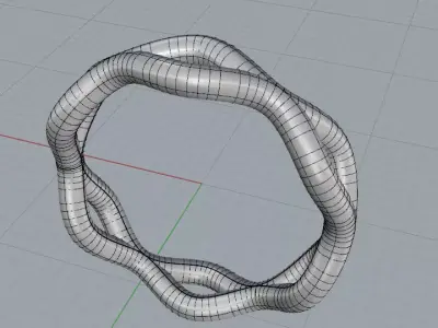 Esercizio Anello Ondulato 3D model