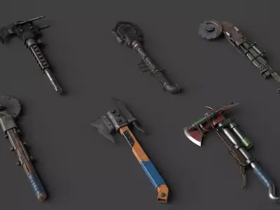 Modifiable Strike Weapons 3 3D Model Pack