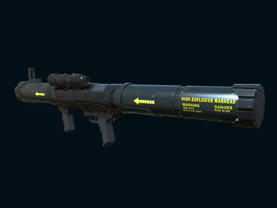 Mk153 SWAM Anti-Tank Rocket Launcher Gaming Model Low-poly 3D model